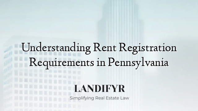 Understanding Rent Registration Requirements in Pennsylvania