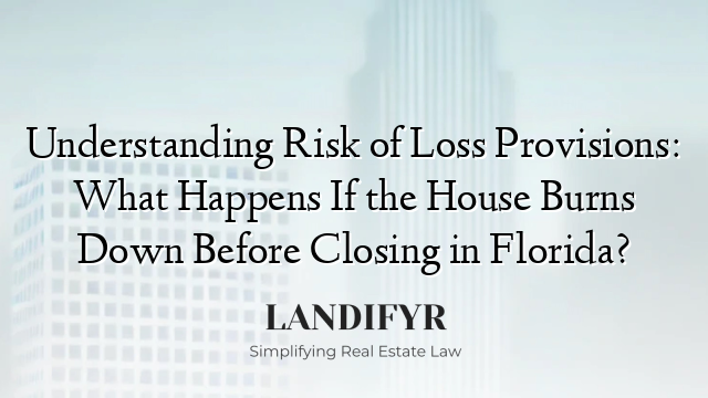 Understanding Risk of Loss Provisions: What Happens If the House Burns Down Before Closing in Florida?