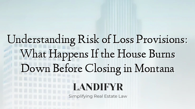 Understanding Risk of Loss Provisions: What Happens If the House Burns Down Before Closing in Montana