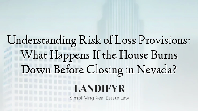 Understanding Risk of Loss Provisions: What Happens If the House Burns Down Before Closing in Nevada?