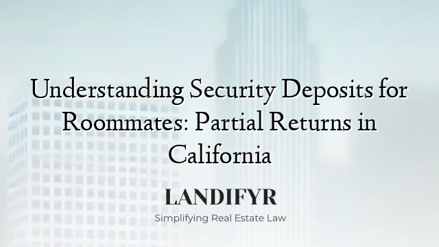 Understanding Security Deposits for Roommates: Partial Returns in California
