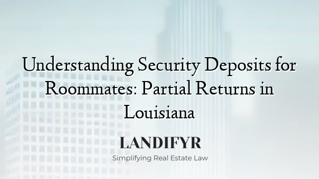 Understanding Security Deposits for Roommates: Partial Returns in Louisiana
