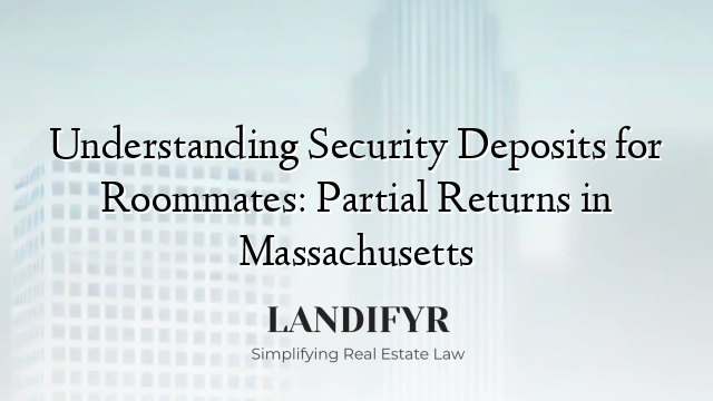 Understanding Security Deposits for Roommates: Partial Returns in Massachusetts