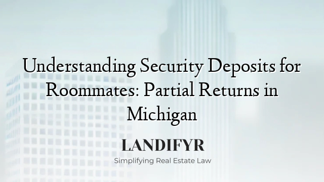 Understanding Security Deposits for Roommates: Partial Returns in Michigan