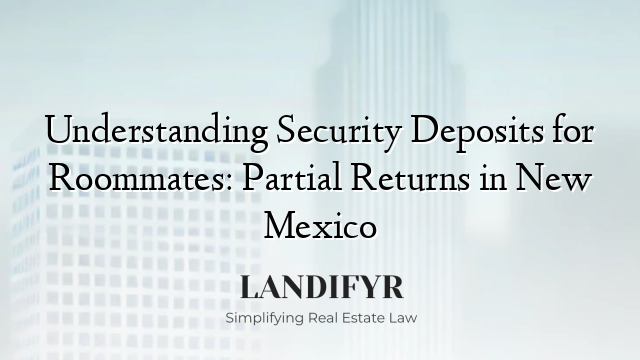 Understanding Security Deposits for Roommates: Partial Returns in New Mexico
