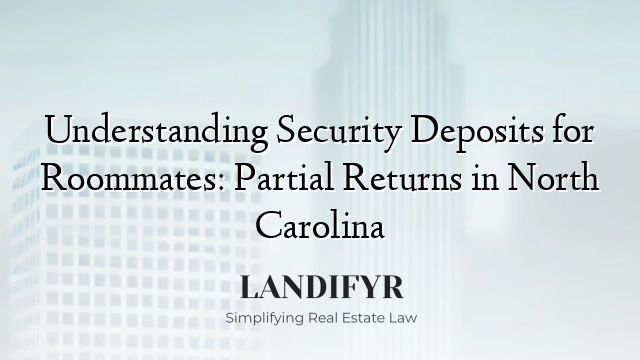 Understanding Security Deposits for Roommates: Partial Returns in North Carolina