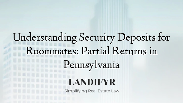 Understanding Security Deposits for Roommates: Partial Returns in Pennsylvania