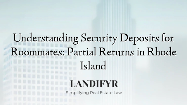 Understanding Security Deposits for Roommates: Partial Returns in Rhode Island