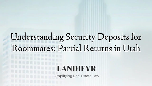 Understanding Security Deposits for Roommates: Partial Returns in Utah