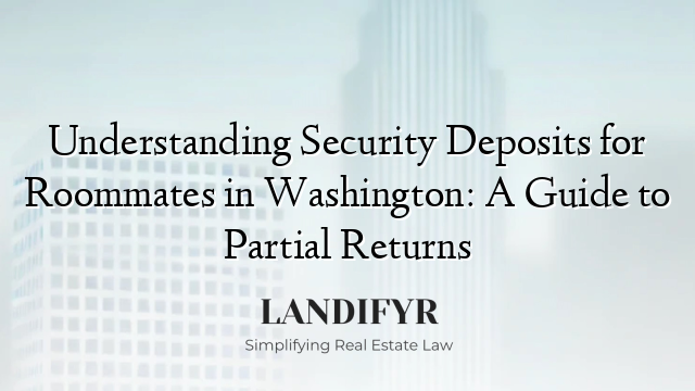 Understanding Security Deposits for Roommates in Washington: A Guide to Partial Returns