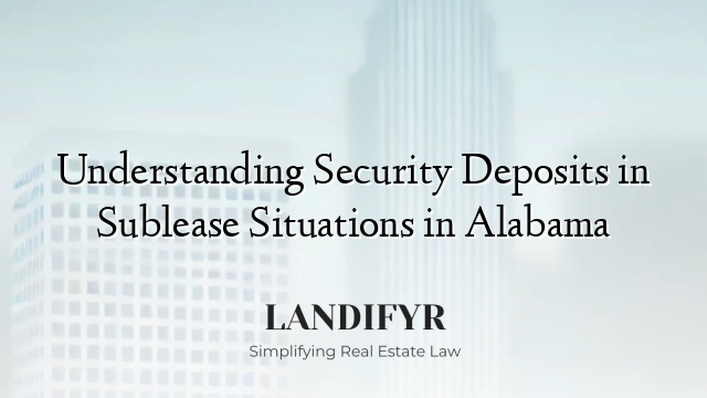 Understanding Security Deposits in Sublease Situations in Alabama