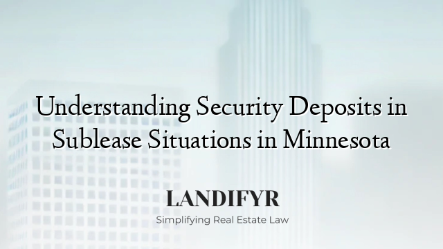 Understanding Security Deposits in Sublease Situations in Minnesota