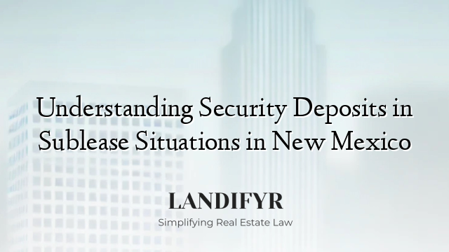 Understanding Security Deposits in Sublease Situations in New Mexico