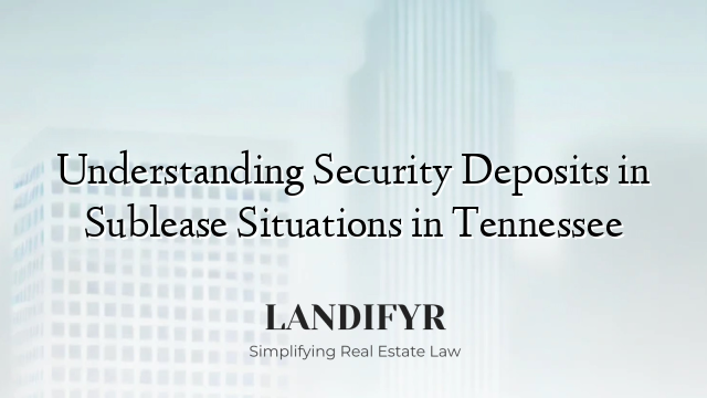 Understanding Security Deposits in Sublease Situations in Tennessee