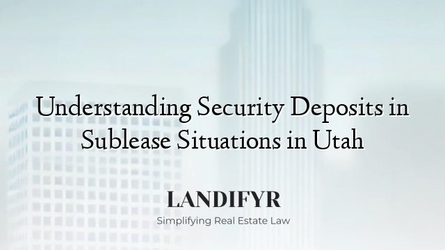 Understanding Security Deposits in Sublease Situations in Utah