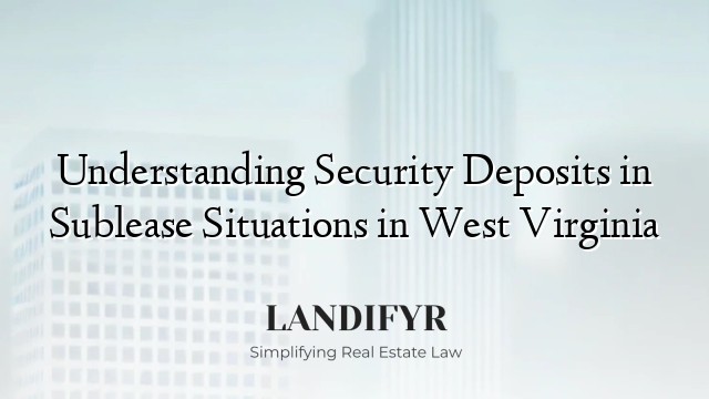 Understanding Security Deposits in Sublease Situations in West Virginia