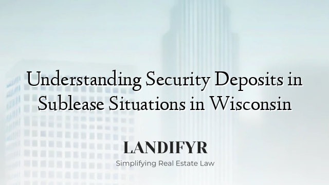 Understanding Security Deposits in Sublease Situations in Wisconsin
