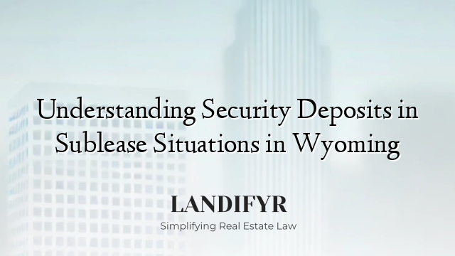 Understanding Security Deposits in Sublease Situations in Wyoming