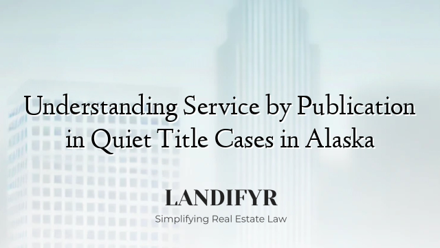 Understanding Service by Publication in Quiet Title Cases in Alaska