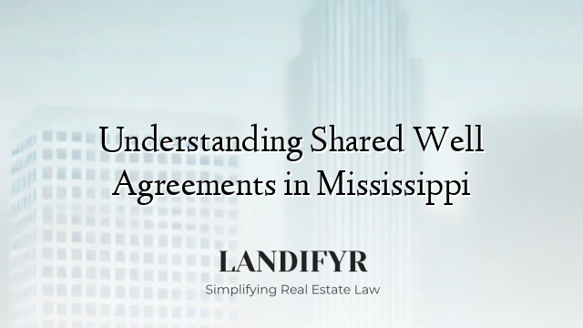 Understanding Shared Well Agreements in Mississippi