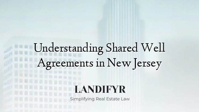 Understanding Shared Well Agreements in New Jersey