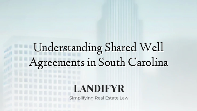 Understanding Shared Well Agreements in South Carolina