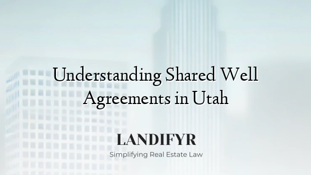 Understanding Shared Well Agreements in Utah