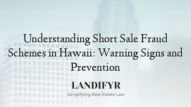 Understanding Short Sale Fraud Schemes in Hawaii: Warning Signs and Prevention
