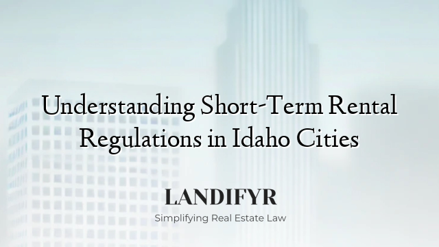 Understanding Short-Term Rental Regulations in Idaho Cities