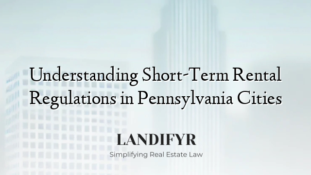 Understanding Short-Term Rental Regulations in Pennsylvania Cities