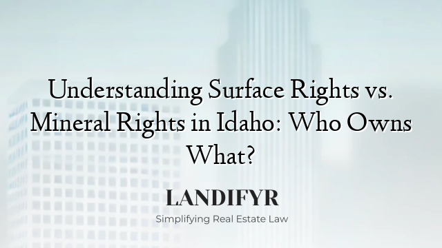 Understanding Surface Rights vs. Mineral Rights in Idaho: Who Owns What?