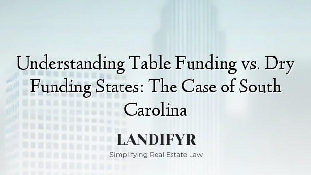 Understanding Table Funding vs. Dry Funding States: The Case of South Carolina