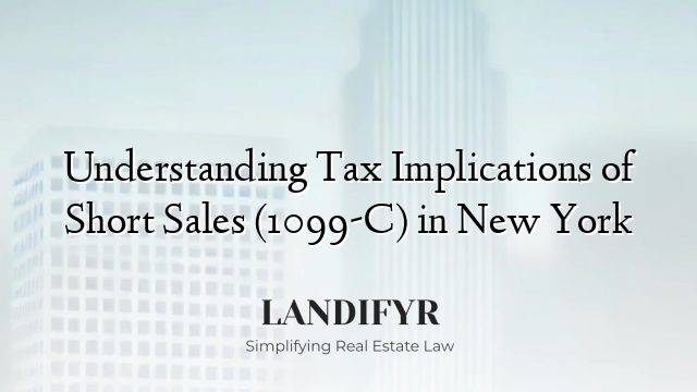 Understanding Tax Implications of Short Sales (1099-C) in New York