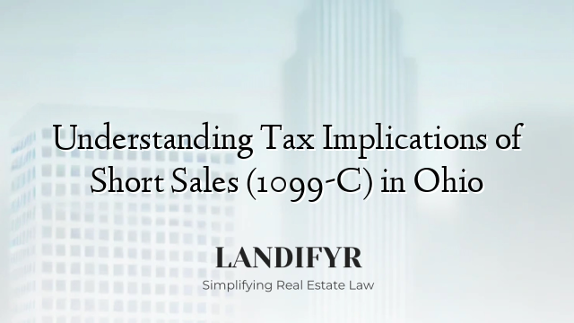 Understanding Tax Implications of Short Sales (1099-C) in Ohio