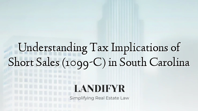 Understanding Tax Implications of Short Sales (1099-C) in South Carolina
