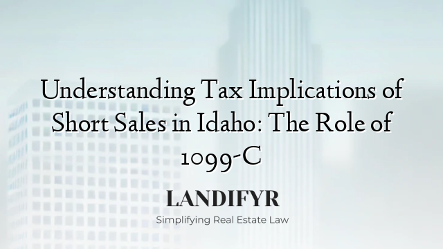 Understanding Tax Implications of Short Sales in Idaho: The Role of 1099-C
