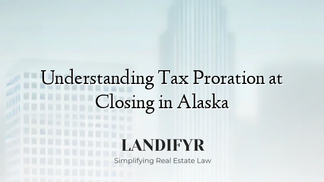 Understanding Tax Proration at Closing in Alaska