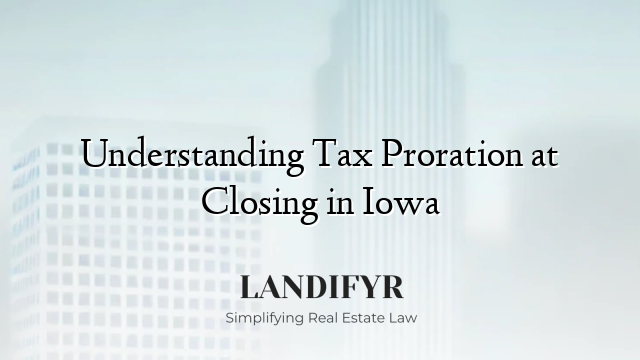 Understanding Tax Proration at Closing in Iowa