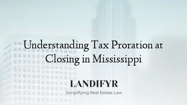 Understanding Tax Proration at Closing in Mississippi