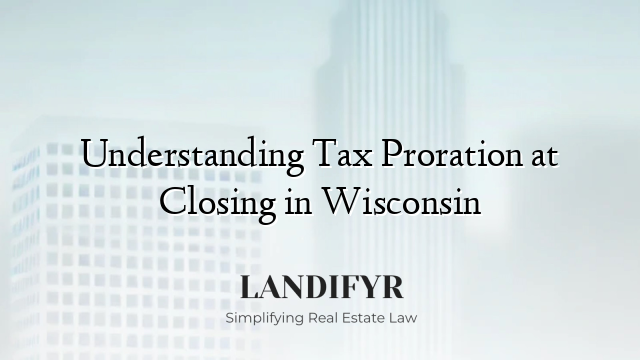 Understanding Tax Proration at Closing in Wisconsin