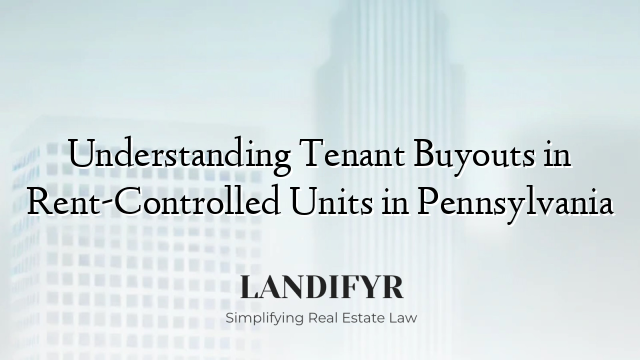 Understanding Tenant Buyouts in Rent-Controlled Units in Pennsylvania