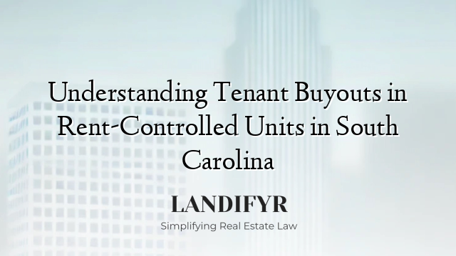 Understanding Tenant Buyouts in Rent-Controlled Units in South Carolina
