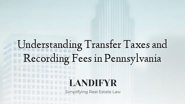 Understanding Transfer Taxes and Recording Fees in Pennsylvania
