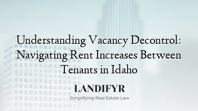Understanding Vacancy Decontrol: Navigating Rent Increases Between Tenants in Idaho