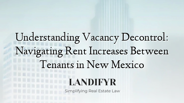 Understanding Vacancy Decontrol: Navigating Rent Increases Between Tenants in New Mexico