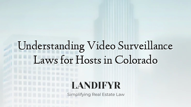 Understanding Video Surveillance Laws for Hosts in Colorado