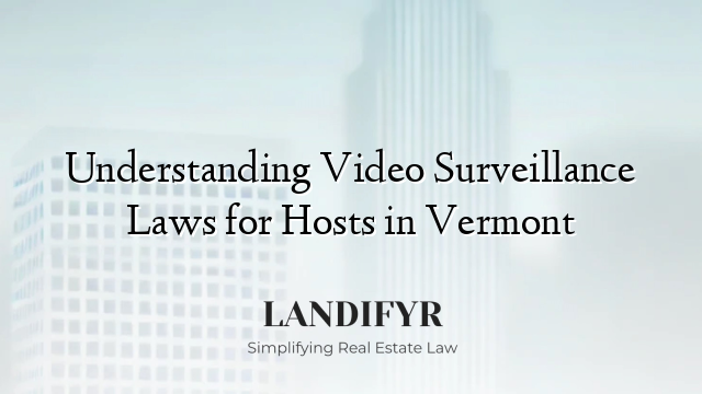 Understanding Video Surveillance Laws for Hosts in Vermont