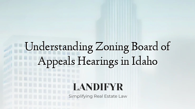 Understanding Zoning Board of Appeals Hearings in Idaho