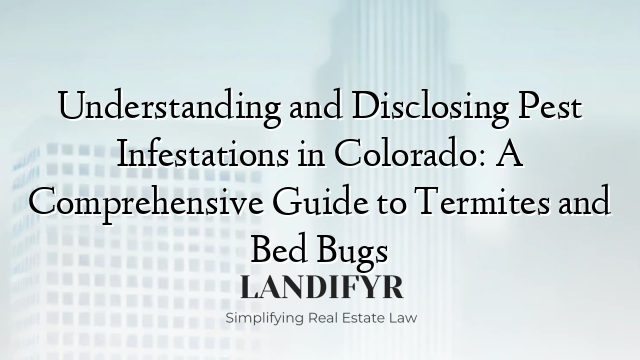 Understanding and Disclosing Pest Infestations in Colorado: A Comprehensive Guide to Termites and Bed Bugs