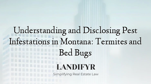 Understanding and Disclosing Pest Infestations in Montana: Termites and Bed Bugs
